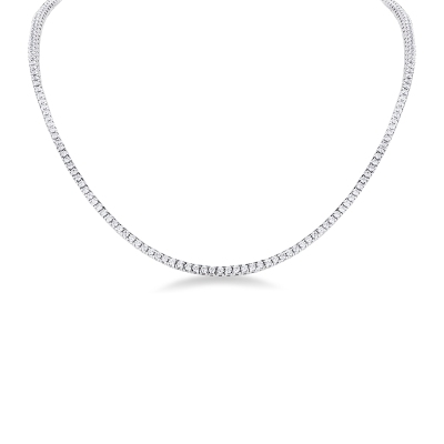 18kt white gold diamond tennis necklace