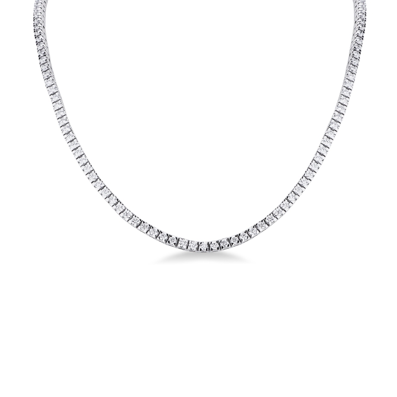 White diamonds tennis necklace in 18kt white gold