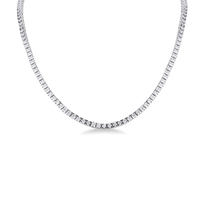White diamonds tennis necklace in 18kt white gold
