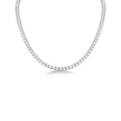 Tennis necklace in 18kt white gold