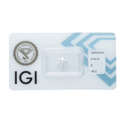 IGI Certified Diamond   CT 0,70  E   VS 2