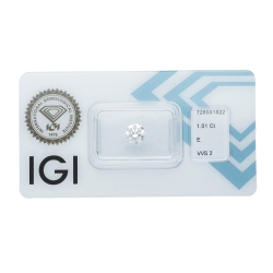 IGI Certified Diamond   CT 1,01   E  VVS 2