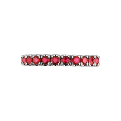 Ruby eternity ring in white gold 18k 