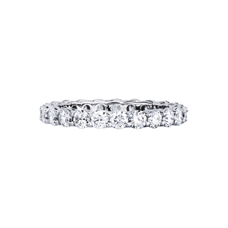 18k white gold eternity diamonds ring