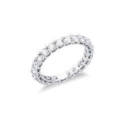 18k white gold eternity diamonds ring