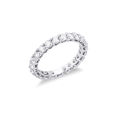 18k white gold eternity diamonds ring
