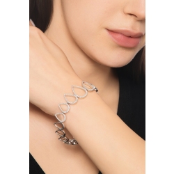 18k White Gold Bracelet with Diamonds Drops 2