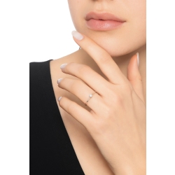 18k white gold classical solitaire with diamond 0.10 ct 2