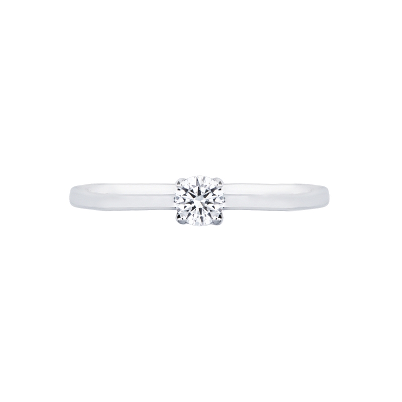 18k white gold classical solitaire with diamond 0.10 ct