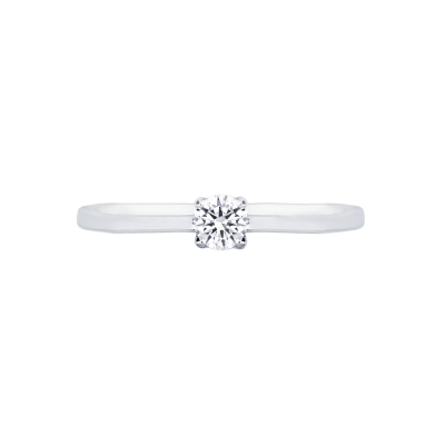 18k white gold classical solitaire with diamond 0.10 ct