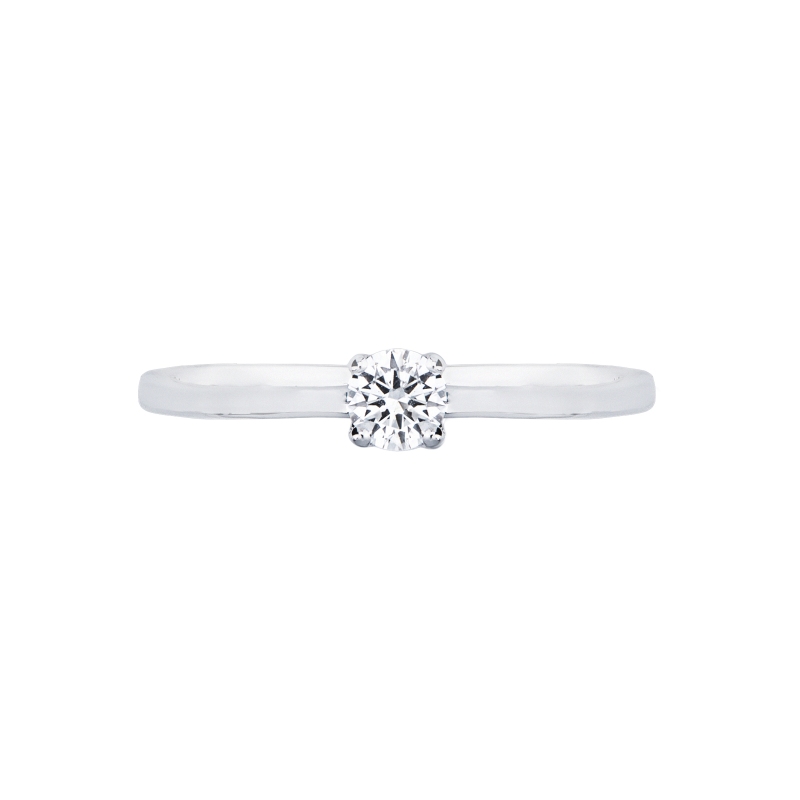 Solitaire in white gold 18k with a 0.15 ct diamond