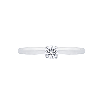Solitaire in white gold 18k with a 0.15 ct diamond
