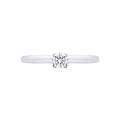 4 claw solitaire 0,20 ct diamond ring white gold 18k