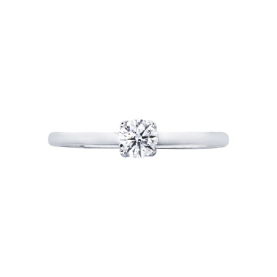 Solitaire ring in white gold 18k with diamond, ct 0,30