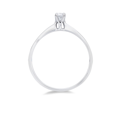 18k white gold classical solitaire with diamond 0.10 ct