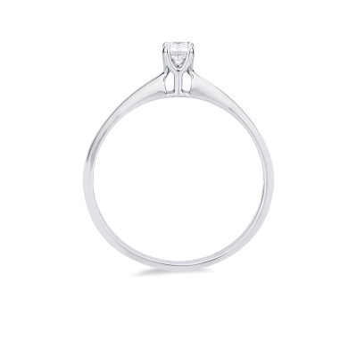 Solitaire in white gold 18k with a 0.15 ct diamond