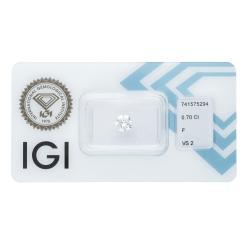 IGI Certified Diamond   CT 0,70  F  VS 2