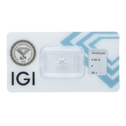 IGI Certified Diamond   CT 0,50  F  VS 1