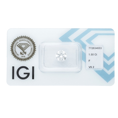 IGI Certified Diamond   CT 1,50  F  VS 2