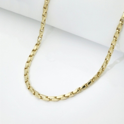 Men’s 18k yellow gold chain necklace, 60 cm