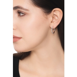 750 white gold hoop diamond earrings 2