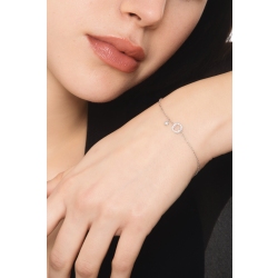 Initial O bracelet white gold and diamonds 2