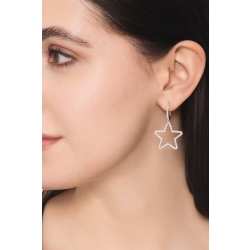 750 white gold star pendant diamond earrings 2