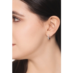 Single hoop in white gold with diamonds  2