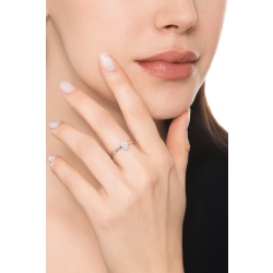 Ring with diamond marquise cut 0.50ct GIA in white gold 18k 2