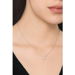 Necklace with diamond oval cut 0.70ct GIA in white gold 18k 2