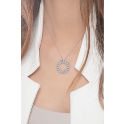 Necklace in white gold 750 with pendant in diamonds 2