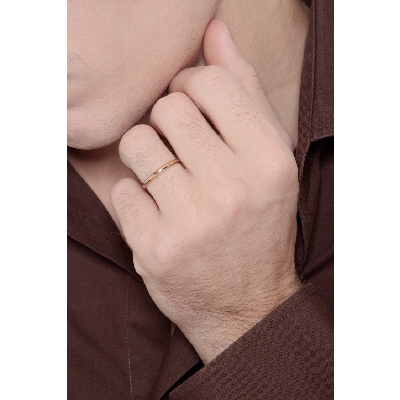 18k yellow gold thin ring
