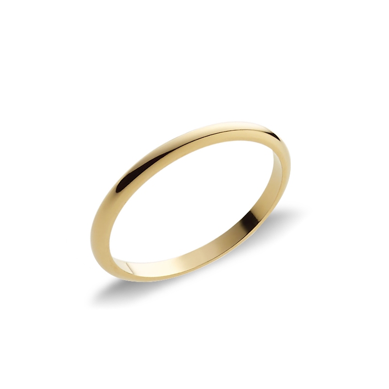 18k yellow gold thin ring