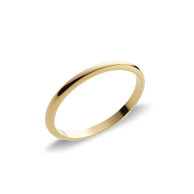 18k yellow gold thin band