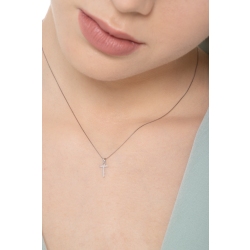 Golden necklace with letter T in diamonds 2