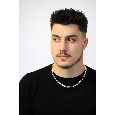 18k yellow gold cuban chain, 50 cm