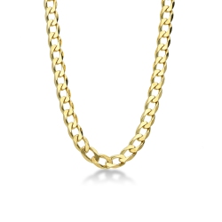 18k yellow gold cuban chain, 50 cm