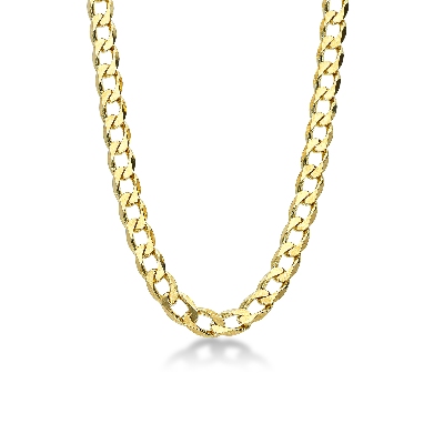 18k yellow gold cuban chain, 50 cm