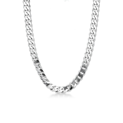18k white gold cuban links chain