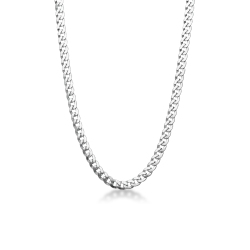 18k white gold iced out chain