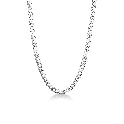 18k white gold iced out chain