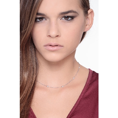 White gold 18k necklace with diamonds