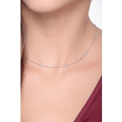 White gold 18k necklace with diamonds 2