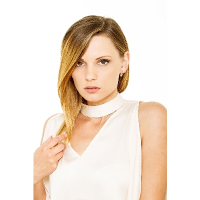 White gold 18k drop earrings with citrine and diamonds 