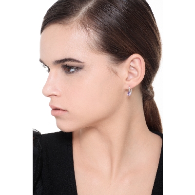 18k white gold drop earrings with amethyst and diamonds 