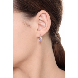 18k white gold drop earrings with amethyst and diamonds  2