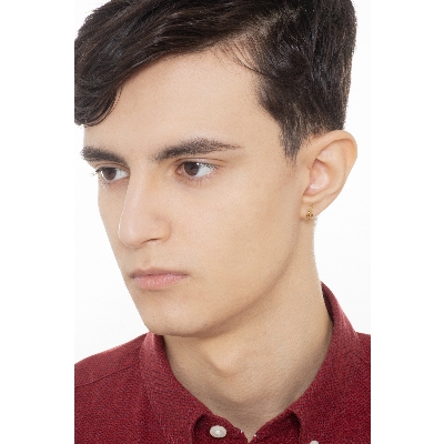 18k yellow gold musical note single earring