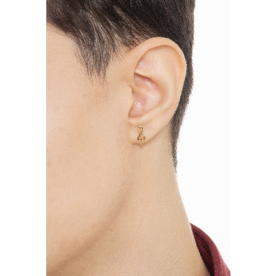 18k yellow gold musical note single earring