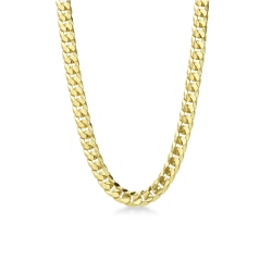 Cuban link chain in 18k yellow gold