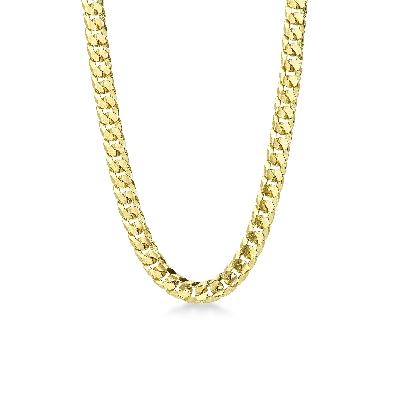 Cuban link chain in 18k yellow gold